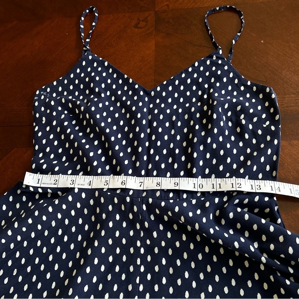 Gap | Navy Polka Dot Fit and Flare Mini Dress - Picture 9 of 13